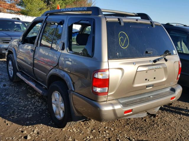 JN8DR09Y22W736958 - 2002 NISSAN PATHFINDER GRAY photo 3