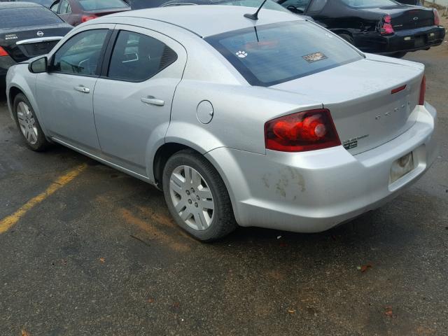 1B3BD4FB4BN608981 - 2011 DODGE AVENGER EX SILVER photo 3