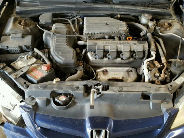 2HGES155X4H567507 - 2004 HONDA CIVIC LX BLUE photo 7