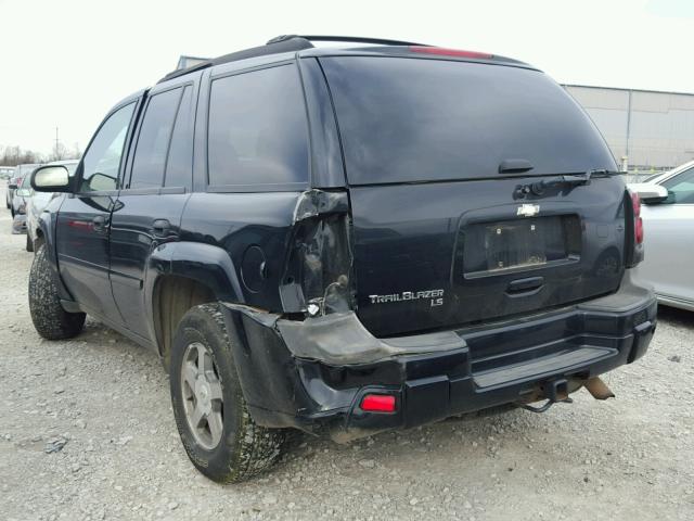 1GNDS13S462271856 - 2006 CHEVROLET TRAILBLAZE BLACK photo 3