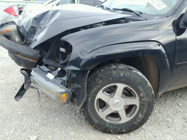 1GNDS13S462271856 - 2006 CHEVROLET TRAILBLAZE BLACK photo 9