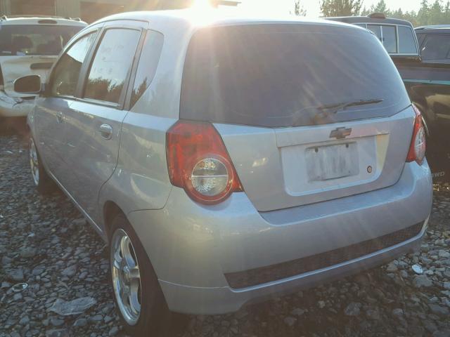 KL1TD66E19B350611 - 2009 CHEVROLET AVEO LS SILVER photo 3