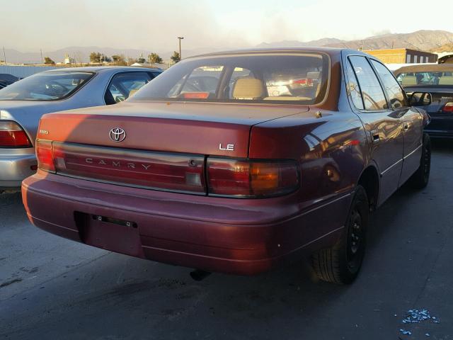 4T1SK12E2PU210440 - 1993 TOYOTA CAMRY LE RED photo 4