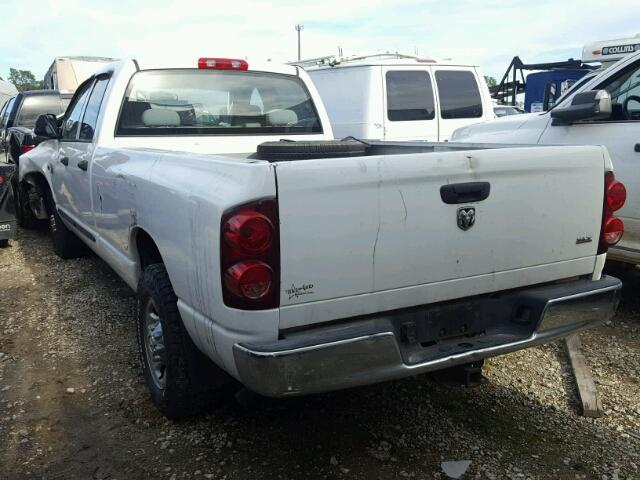 3D7KR28D57G743587 - 2007 DODGE RAM 2500 S WHITE photo 3