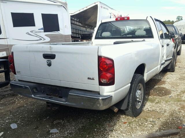 3D7KR28D57G743587 - 2007 DODGE RAM 2500 S WHITE photo 4