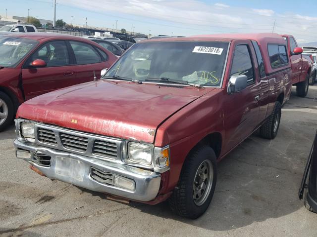 1N6SD16S7RC393306 - 1994 NISSAN TRUCK KING RED photo 2