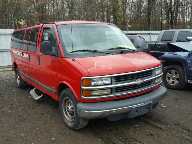 1GAHG39R9Y1135820 - 2000 CHEVROLET EXPRESS G3 RED photo 1