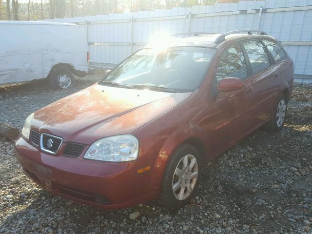 KL5JD86Z55K077977 - 2005 SUZUKI FORENZA S RED photo 2