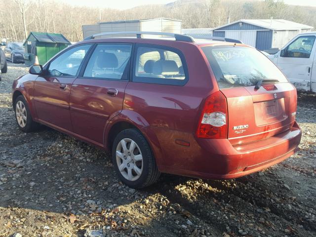 KL5JD86Z55K077977 - 2005 SUZUKI FORENZA S RED photo 3