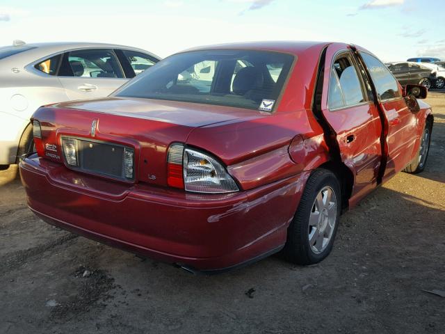 1LNHM86S05Y607700 - 2005 LINCOLN LS RED photo 4