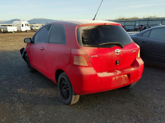 JTDJT923575064801 - 2007 TOYOTA YARIS RED photo 3