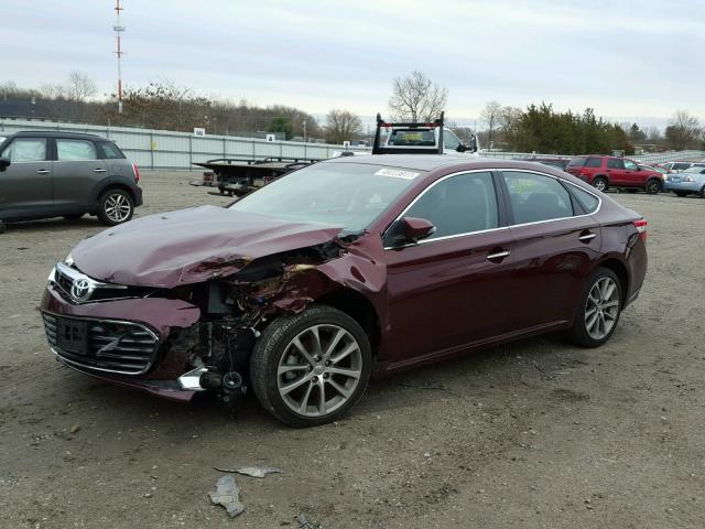 4T1BK1EB7FU149411 - 2015 TOYOTA AVALON XLE 勃艮第红 照片 2
