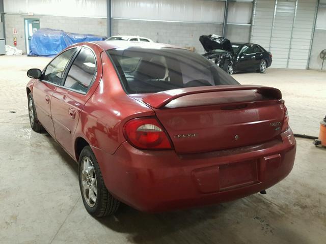 1B3ES56C13D192705 - 2003 DODGE NEON SXT MAROON photo 3