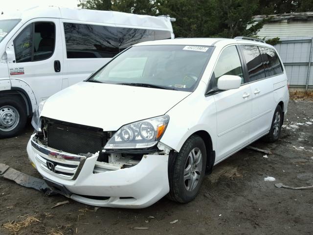 5FNRL38425B411612 - 2005 HONDA ODYSSEY EX WHITE photo 2