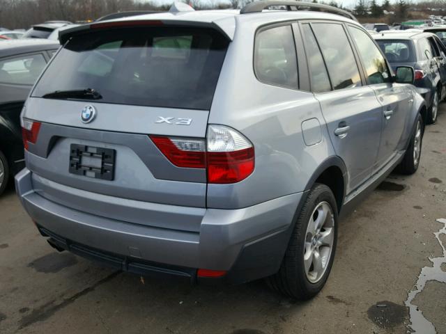 WBXPC93487WF17486 - 2007 BMW X3 3.0SI GRAY photo 4