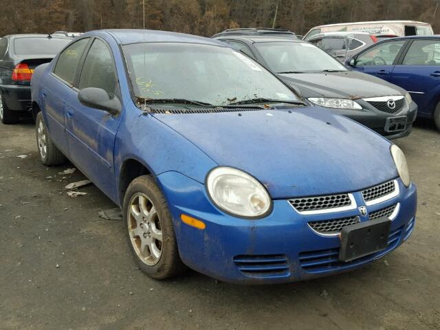 1B3ES56C75D243515 - 2005 DODGE NEON SXT BLUE photo 1