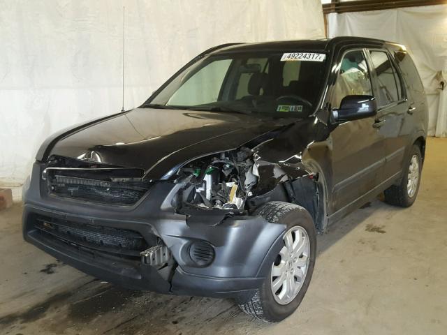 SHSRD788X5U346735 - 2005 HONDA CR-V EX BLACK photo 2