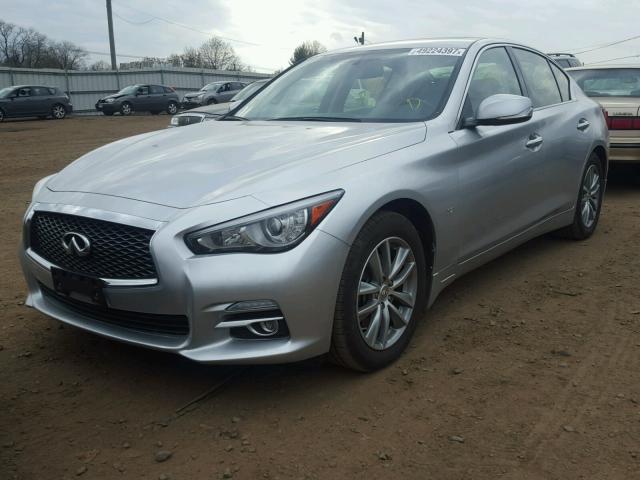 JN1BV7AR4FM392310 - 2015 INFINITI Q50 BASE SILVER photo 2