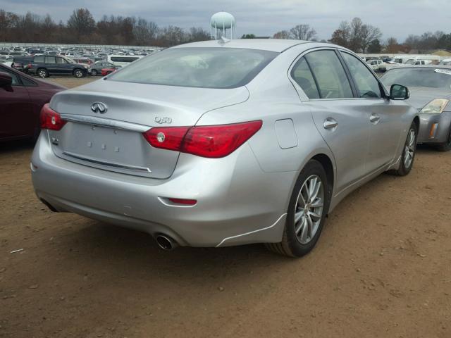 JN1BV7AR4FM392310 - 2015 INFINITI Q50 BASE SILVER photo 4