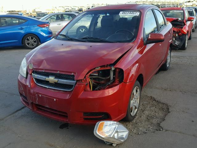 KL1TD5DE1AB129415 - 2010 CHEVROLET AVEO LS RED photo 2