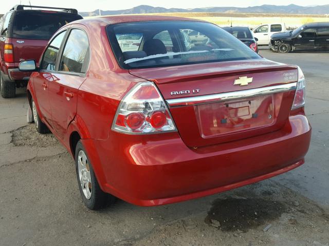 KL1TD5DE1AB129415 - 2010 CHEVROLET AVEO LS RED photo 3