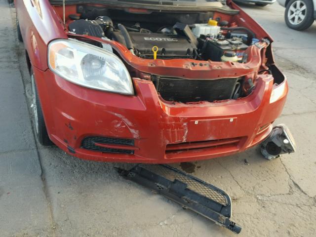 KL1TD5DE1AB129415 - 2010 CHEVROLET AVEO LS RED photo 7