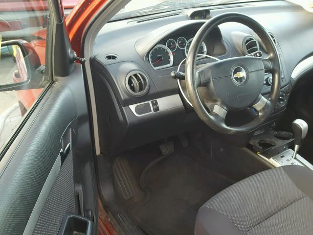 KL1TD5DE1AB129415 - 2010 CHEVROLET AVEO LS RED photo 9