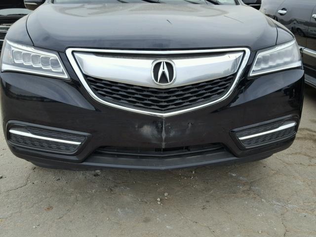 5FRYD4H4XFB017158 - 2015 ACURA MDX TECHNO BLACK photo 9