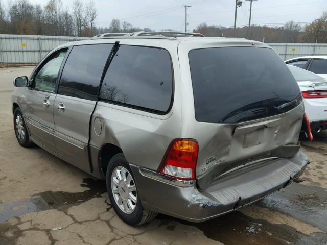 2FMDA58411BA74350 - 2001 FORD WINDSTAR L GOLD photo 3