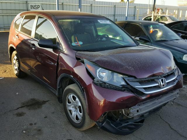 5J6RM3H31CL042959 - 2012 HONDA CR-V LX MAROON photo 1