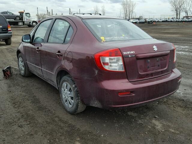 JS2YC412496200591 - 2009 SUZUKI SX4 BASE BURGUNDY photo 3