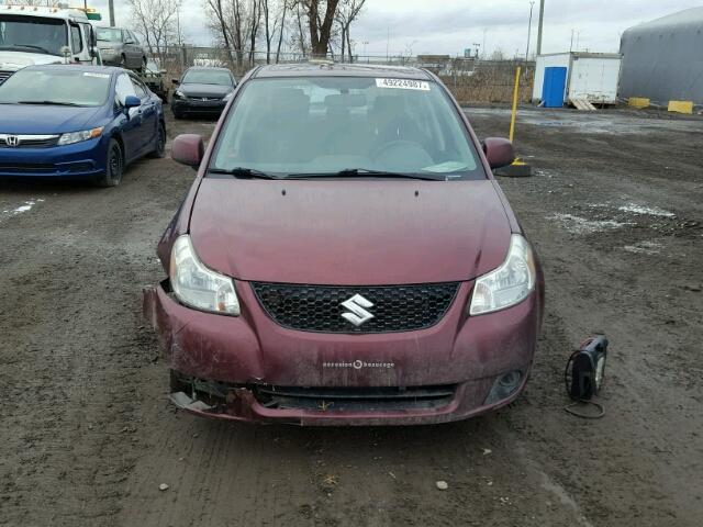 JS2YC412496200591 - 2009 SUZUKI SX4 BASE BURGUNDY photo 9