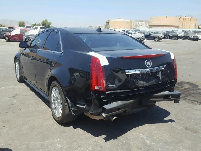 1G6DA5E5XC0155260 - 2012 CADILLAC CTS BLACK photo 3