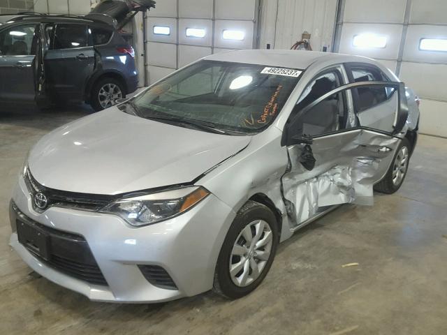 5YFBURHE8FP273266 - 2015 TOYOTA COROLLA L SILVER photo 2