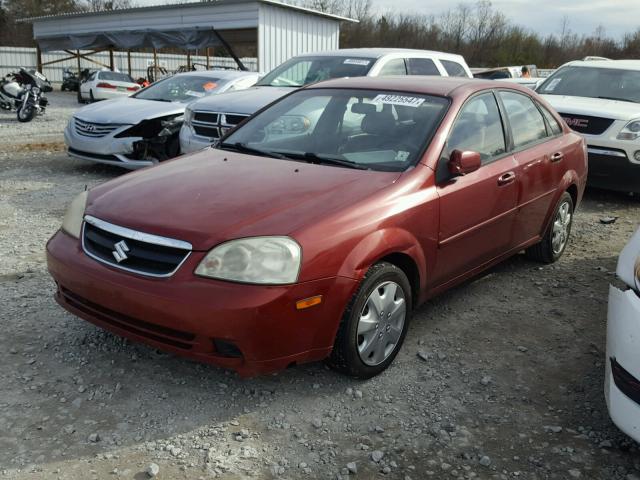 KL5JD56Z57K527919 - 2007 SUZUKI FORENZA BA BURGUNDY photo 2