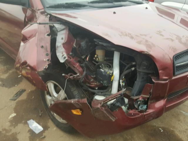 KM8JM12B76U447841 - 2006 HYUNDAI TUCSON GL MAROON photo 9