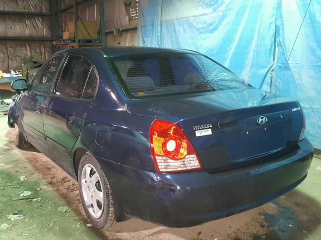 KMHDN46D46U318088 - 2006 HYUNDAI ELANTRA GL BLUE photo 3