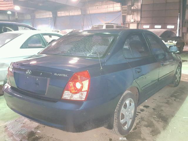 KMHDN46D46U318088 - 2006 HYUNDAI ELANTRA GL BLUE photo 4