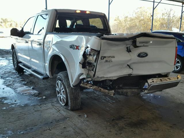 1FTEW1EP2FFC85287 - 2015 FORD F150 SUPER WHITE photo 3