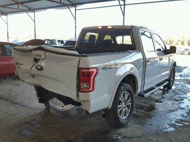 1FTEW1EP2FFC85287 - 2015 FORD F150 SUPER WHITE photo 4