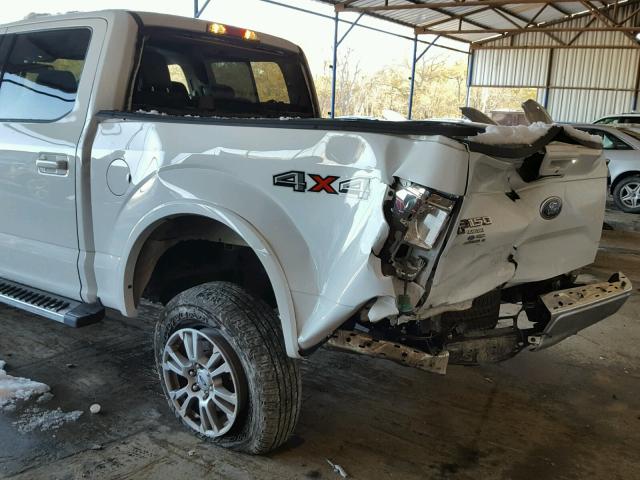 1FTEW1EP2FFC85287 - 2015 FORD F150 SUPER WHITE photo 9