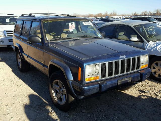 1J4FF68S1YL169630 - 2000 JEEP CHEROKEE L BLUE photo 1