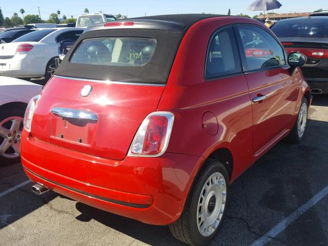 3C3CFFDR6CT237871 - 2012 FIAT 500 POP RED photo 4