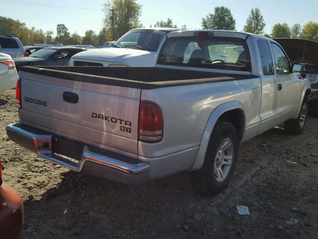 1D7GL42N73S280990 - 2003 DODGE DAKOTA SLT SILVER photo 4