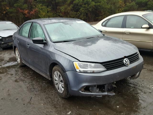 3VW2K7AJ1EM226097 - 2014 VOLKSWAGEN JETTA BASE GRAY photo 1