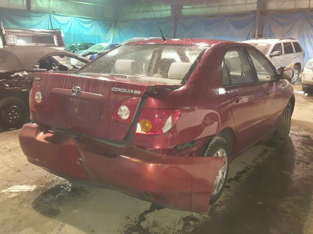 1NXBR32E33Z071971 - 2003 TOYOTA COROLLA CE RED photo 4