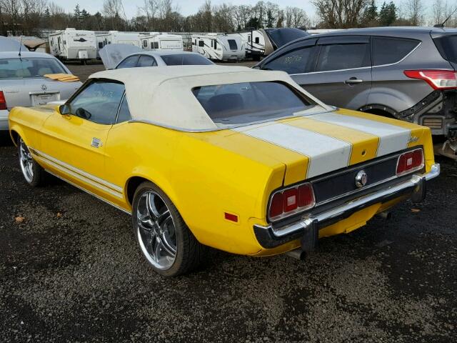 3F03H155462 - 1973 FORD MUSTANG YELLOW photo 3