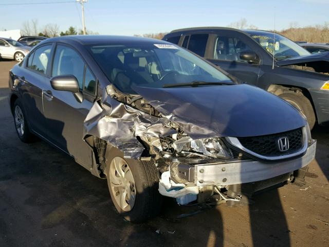 19XFB2F52EE039660 - 2014 HONDA CIVIC LX BLUE photo 1