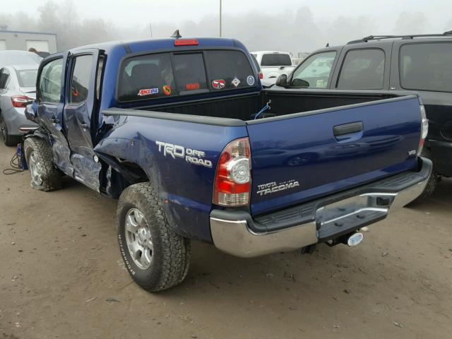 5TFLU4EN9FX121235 - 2015 TOYOTA TACOMA DOU BLUE photo 3