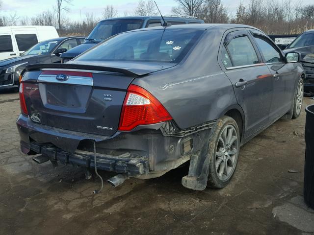 3FAHP0CG5CR342514 - 2012 FORD FUSION SEL GRAY photo 4